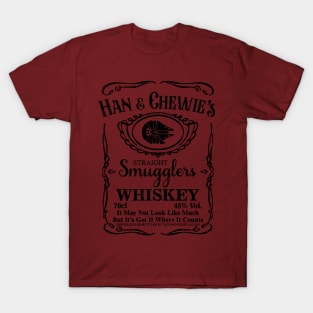 Han and Chewie's Straight Smugglers Whiskey T-Shirt